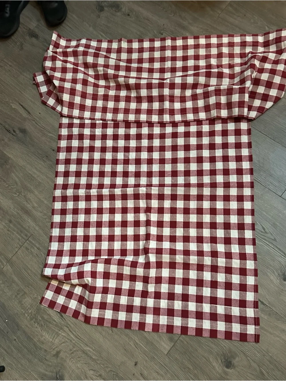 Plaid Kitchen Curtain Set - Red Buffalo Check